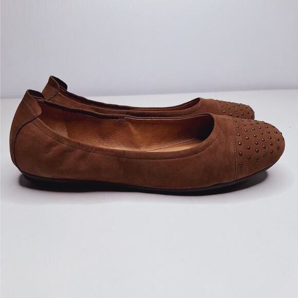 Josef Seibel Pippa 43 Ballet Flats EU 42 US 11 Suede Leather Studded Chestnut - Picture 12 of 12